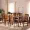 Baxton Studio Zamira Modern and Contemporary Transitional Walnut Brown Finished Wood 7-Piece Dining Set 177-11379-10520-Zoro - alternate 4